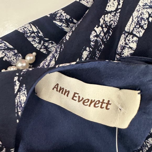 Ann Everett Navy Blue & White Mini Dress One Size - Picture 6 of 6